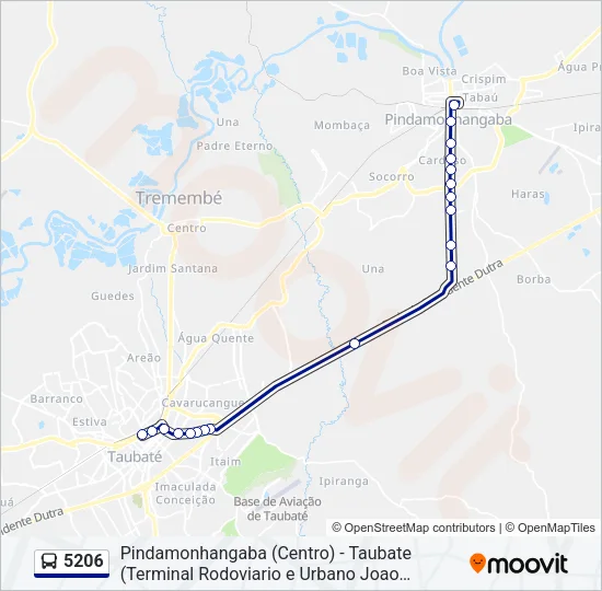 5206 Bus Line Map