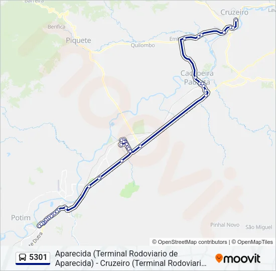 5301 Bus Line Map