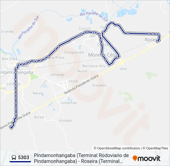 5303 Bus Line Map