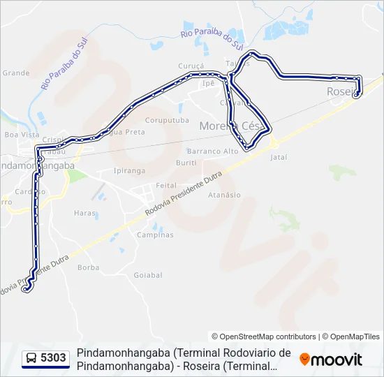 5303 Bus Line Map