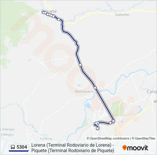 5304 Bus Line Map