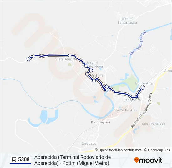 5308 Bus Line Map