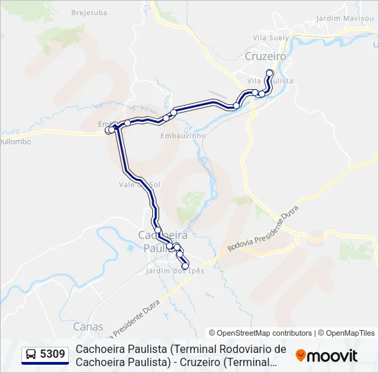 5309 Bus Line Map
