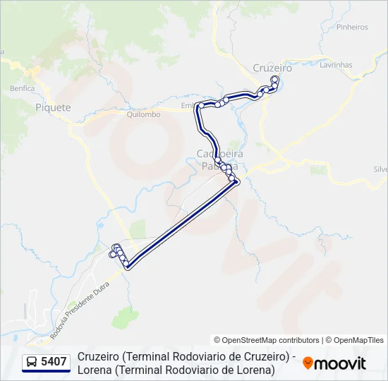 5407 Bus Line Map
