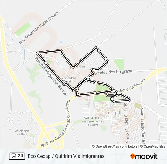 23 Bus Line Map