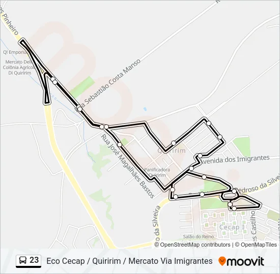 23 Bus Line Map