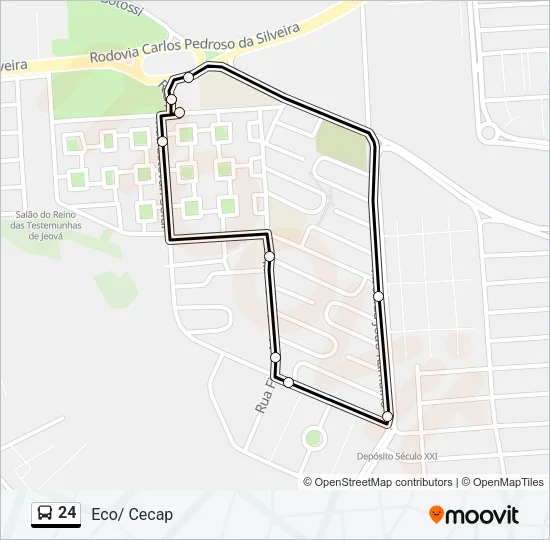 24 Bus Line Map