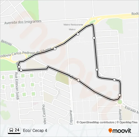 24 Bus Line Map