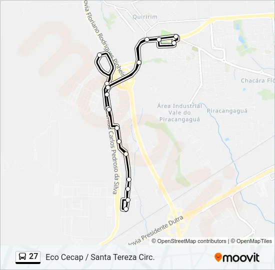 27 Bus Line Map