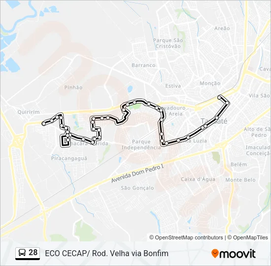 28 Bus Line Map