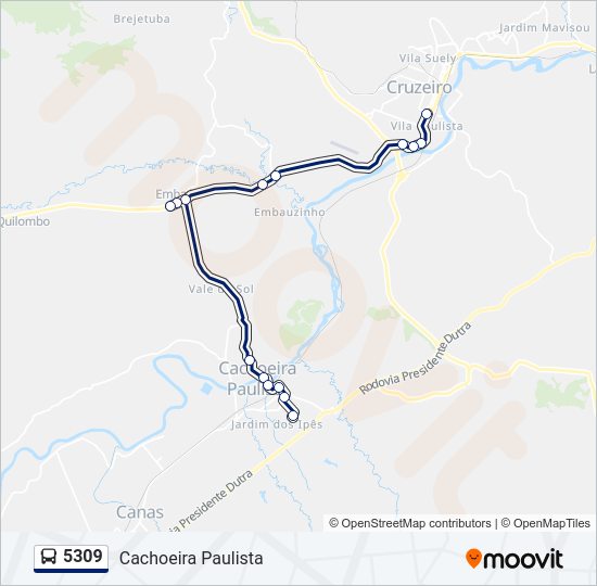 Mapa da linha 5309 de 