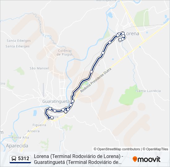 Mapa da linha 5312 de 