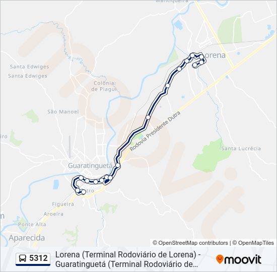 Mapa da linha 5312 de 