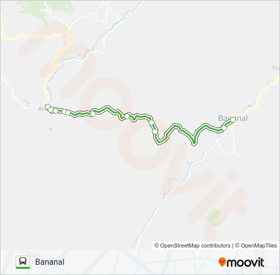 BANANAL - ARAPEÍ Bus Line Map