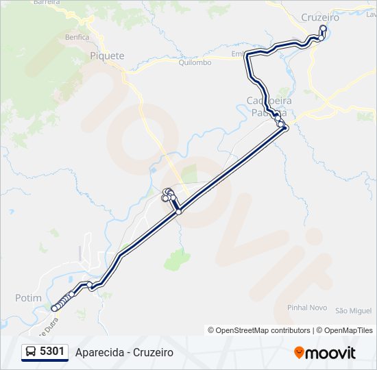 Mapa da linha 5301 de 