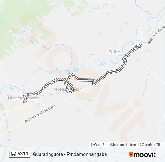 Mapa da linha 5311 de 