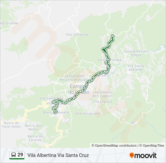 29 Bus Line Map