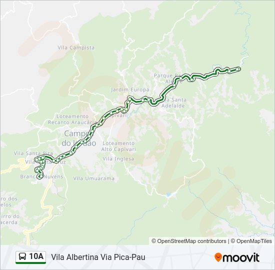 10A Bus Line Map