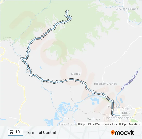 101 Bus Line Map