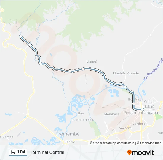 104 Bus Line Map
