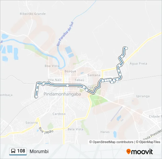 108 Bus Line Map