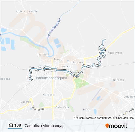 108 Bus Line Map