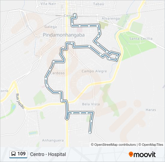 109 Bus Line Map