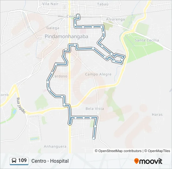 109 Bus Line Map