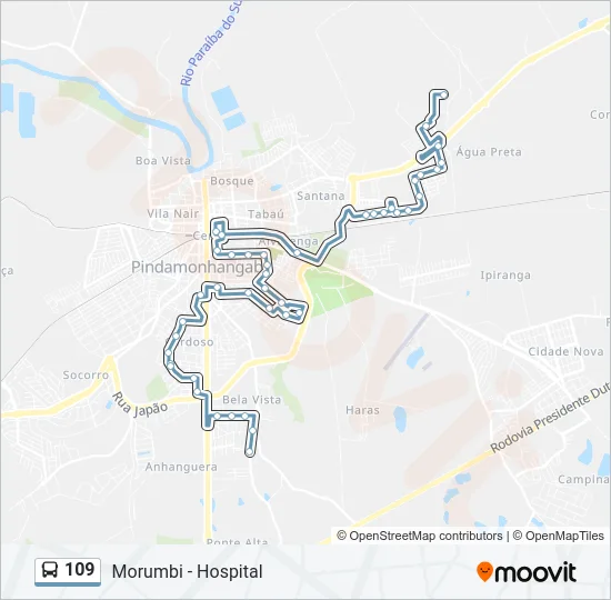 109 Bus Line Map