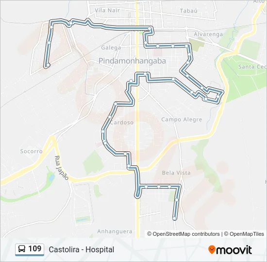 109 Bus Line Map