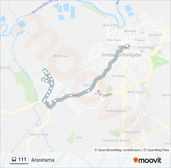 111 Bus Line Map