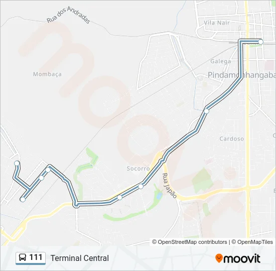 111 Bus Line Map