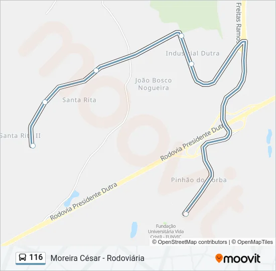 116 Bus Line Map