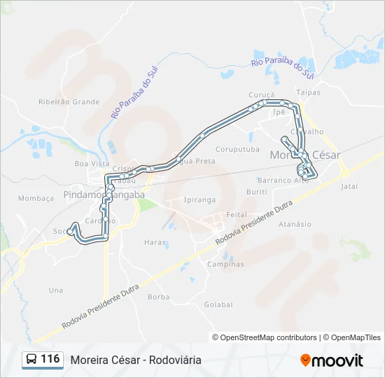 116 Bus Line Map