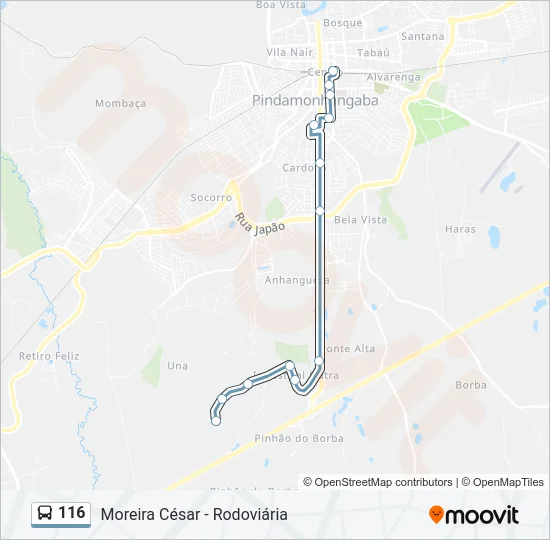 116 Bus Line Map