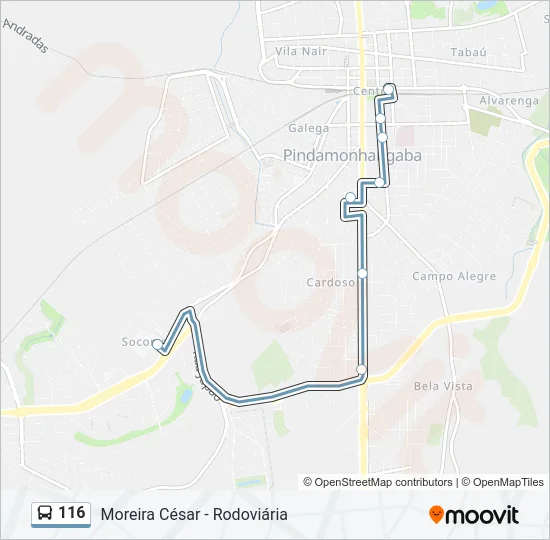 116 Bus Line Map