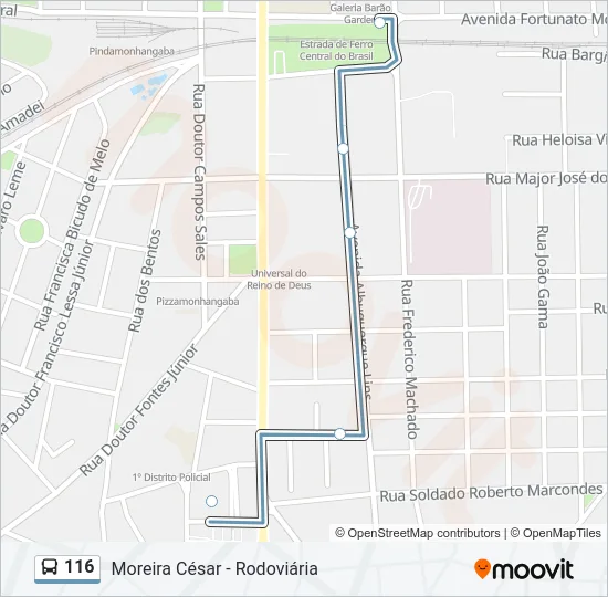 116 Bus Line Map