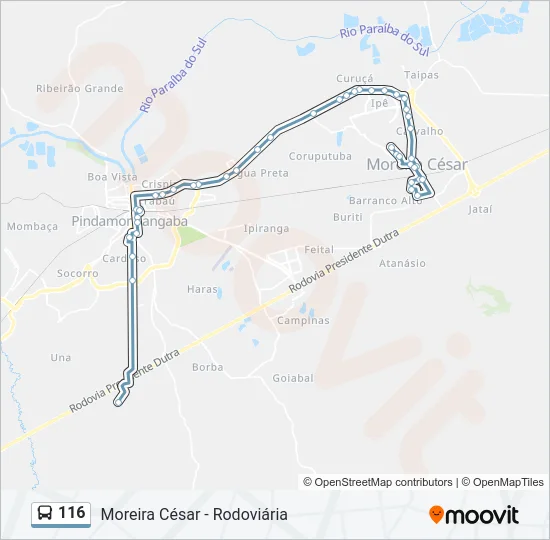116 Bus Line Map