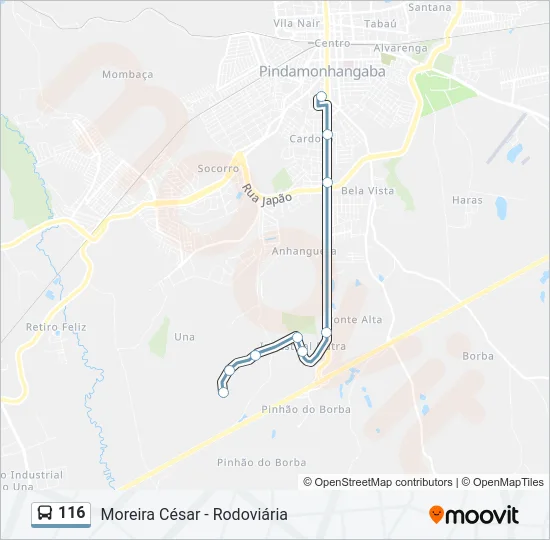 116 Bus Line Map
