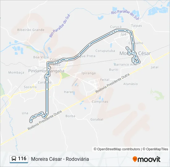116 Bus Line Map