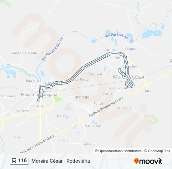116 Bus Line Map
