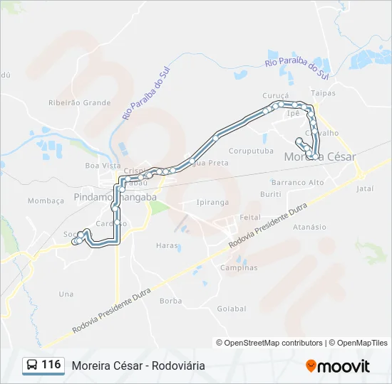 116 Bus Line Map