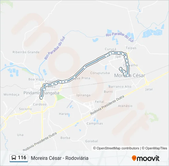 116 Bus Line Map