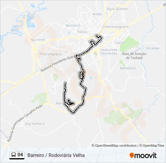 Mapa de 04 de autobús