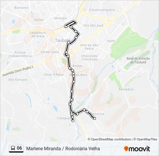 Mapa de 06 de autobús