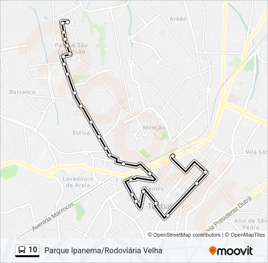10 Bus Line Map