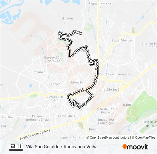 11 Bus Line Map