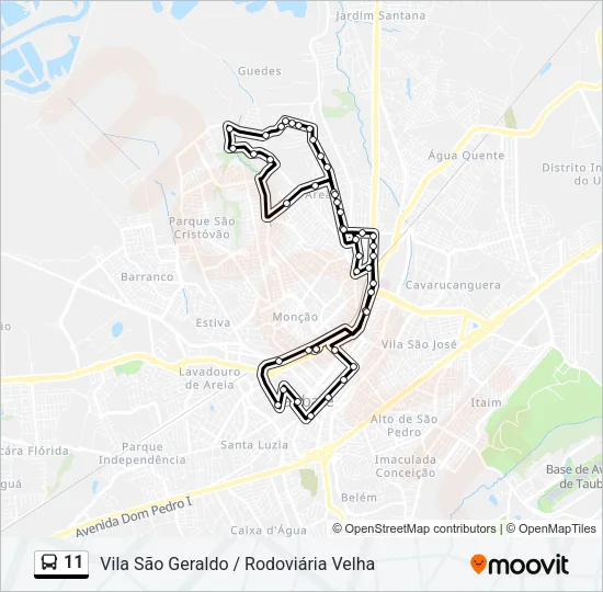 11 Bus Line Map