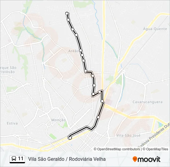 11 Bus Line Map