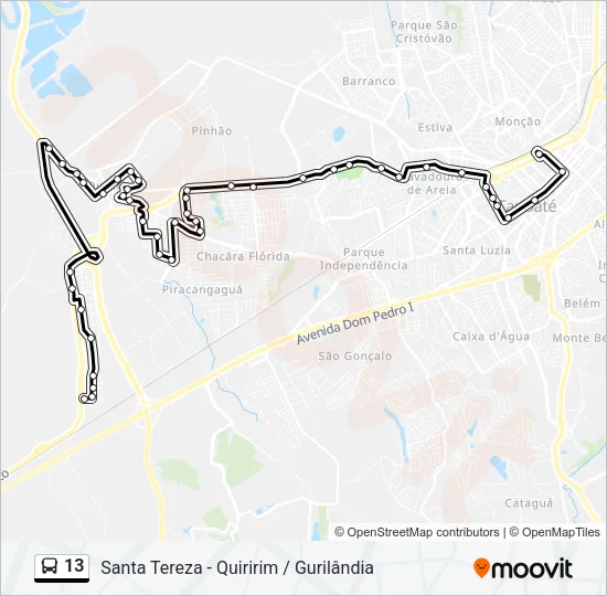 13 Bus Line Map